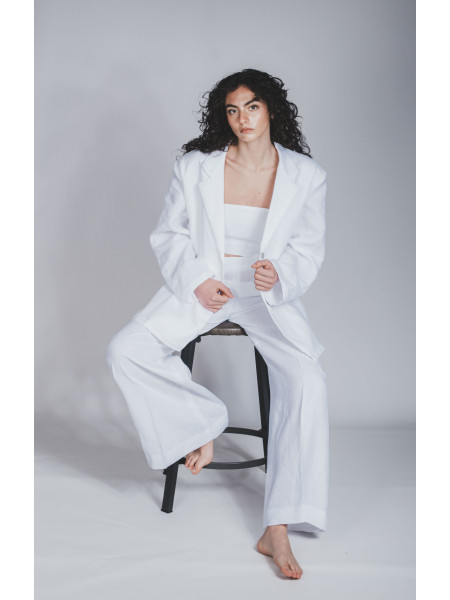 Blazer sartoriale puro lino Lequile