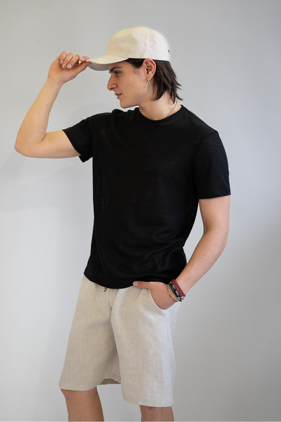 Cappello Baseball puro lino