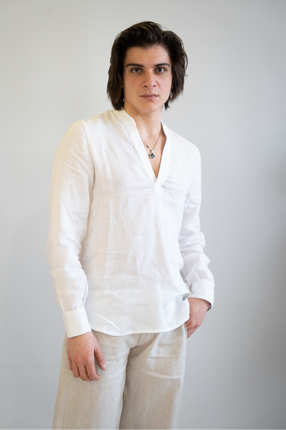 Camicia sartoriale puro lino Giovinazzo