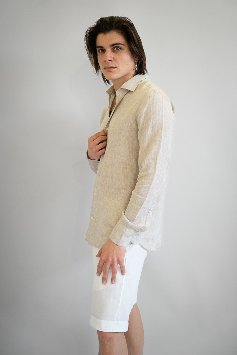 Camicia in puro lino Noci