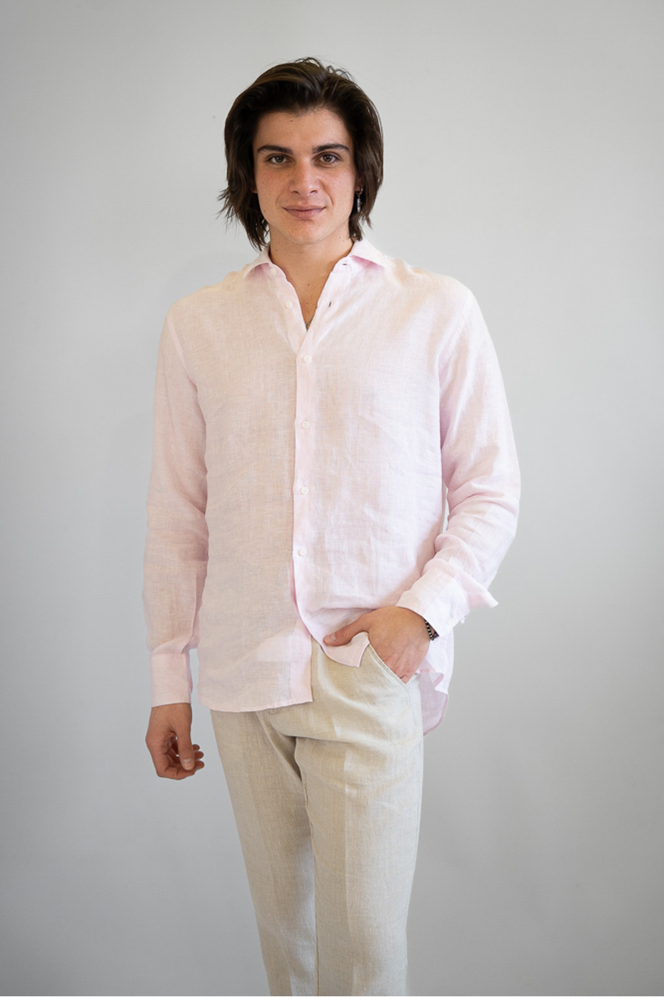 Camicia in puro lino Noci