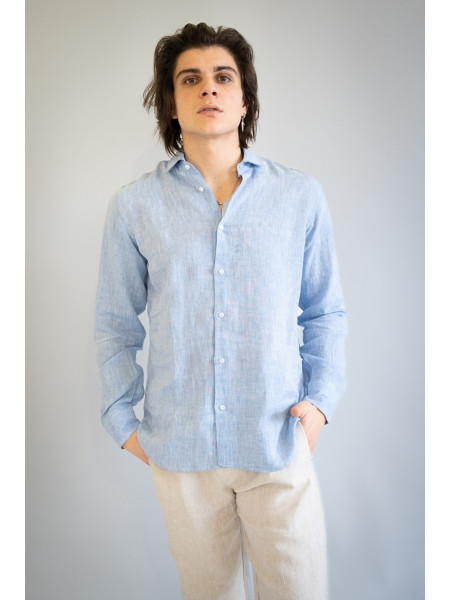 Camicia in puro lino Noci