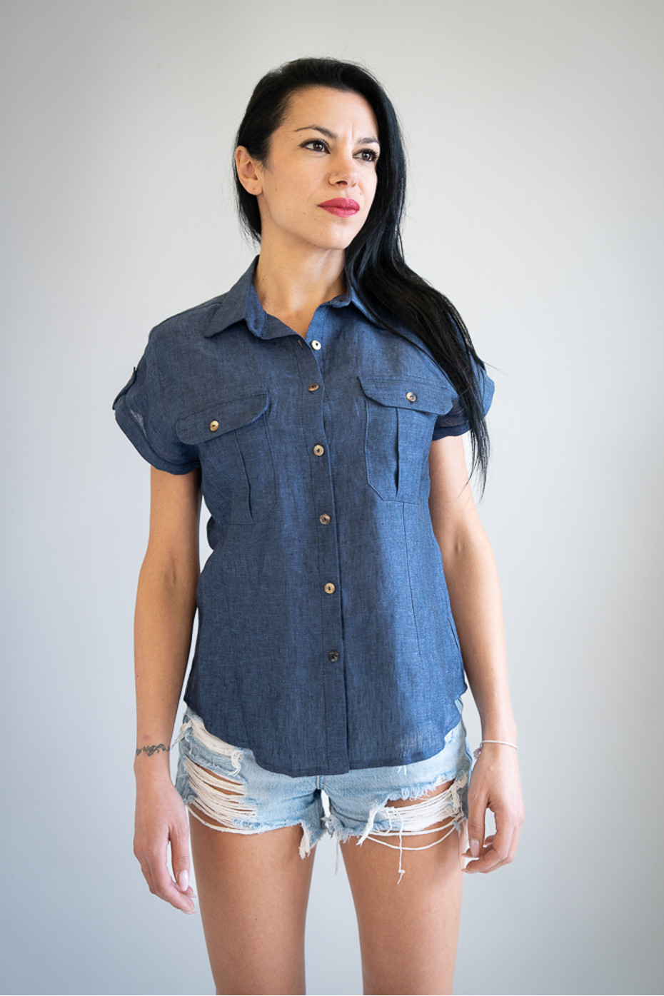 Camicia sartoriale puro lino Racale