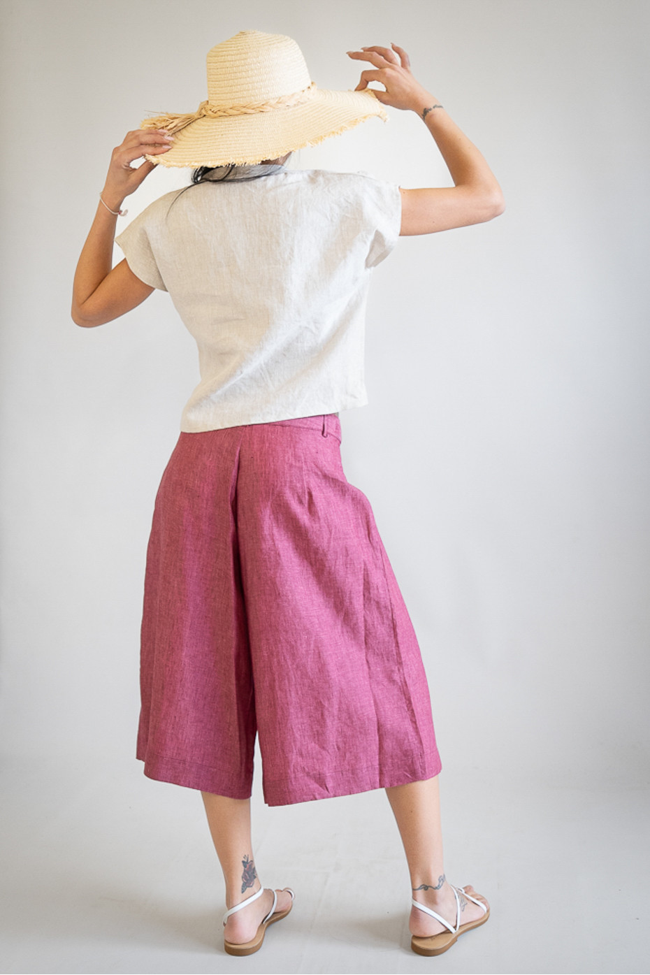 Top sartoriale puro lino Dolcecanto