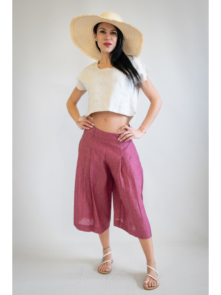 Top sartoriale puro lino Dolcecanto