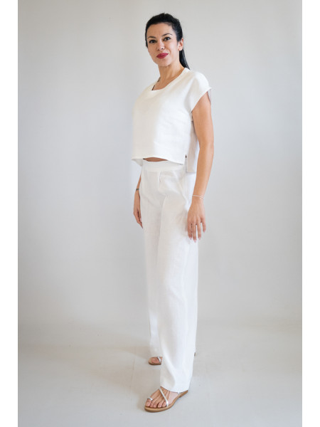 Top sartoriale puro lino Dolcecanto