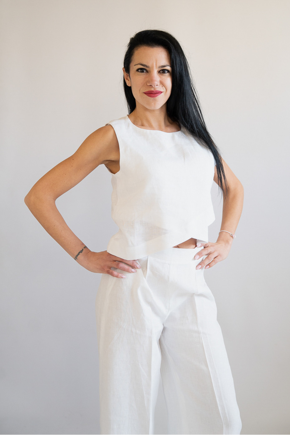 Top sartoriale puro lino Francavilla