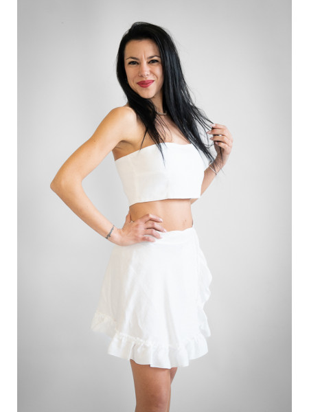 Gonna sartoriale puro lino Specchia