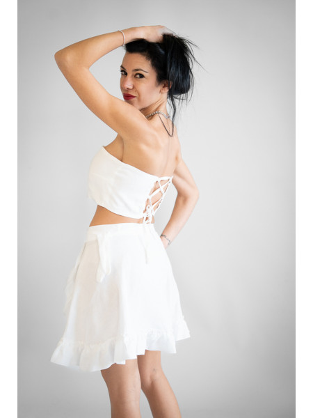 Gonna sartoriale puro lino Specchia