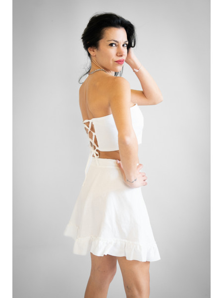 Gonna sartoriale puro lino Specchia