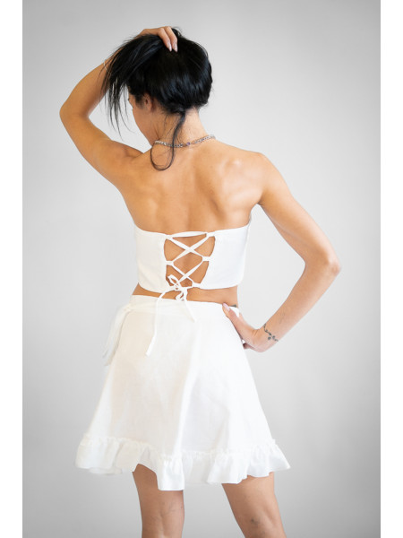 Gonna sartoriale puro lino Specchia