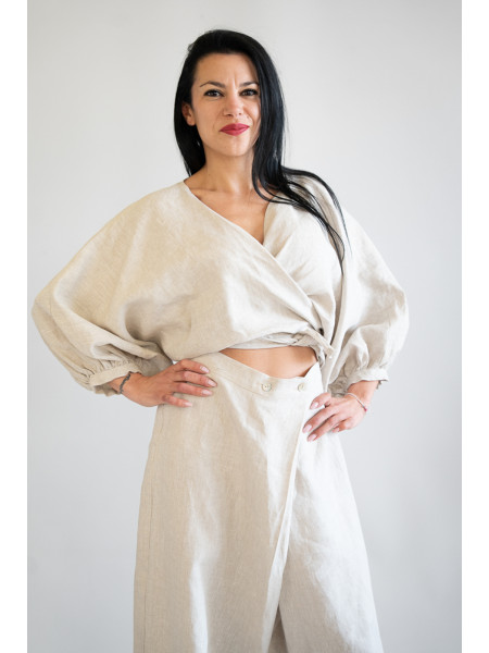 Pantagonna sartoriale puro lino Caranna