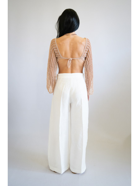 Pantalone sartoriale in puro lino Ostuni