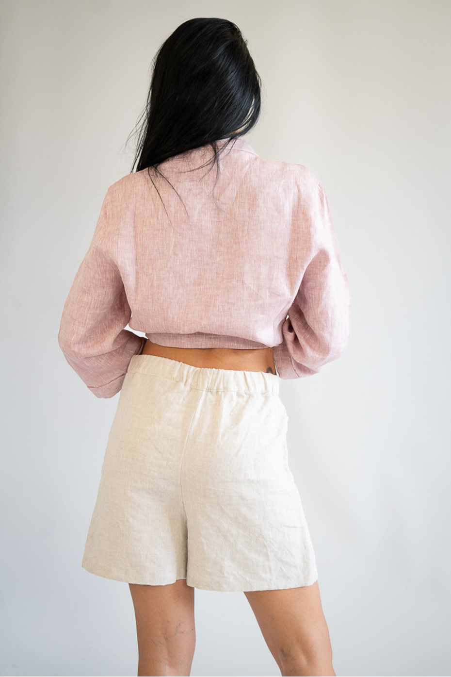 Short sartoriale puro lino Trito