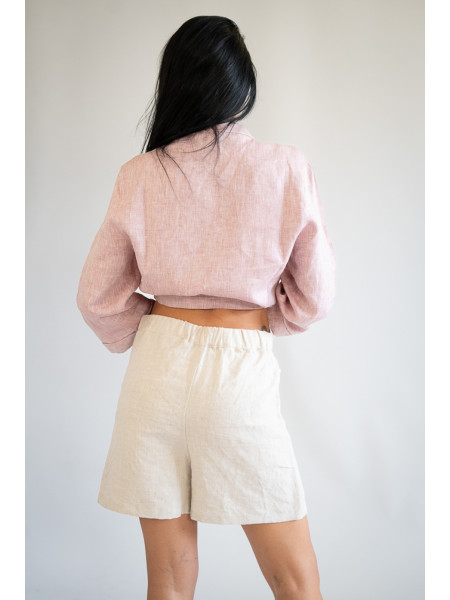 Short sartoriale puro lino Trito
