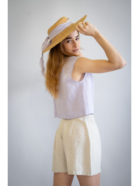 Pantaloncino sartoriale puro lino Savelletri