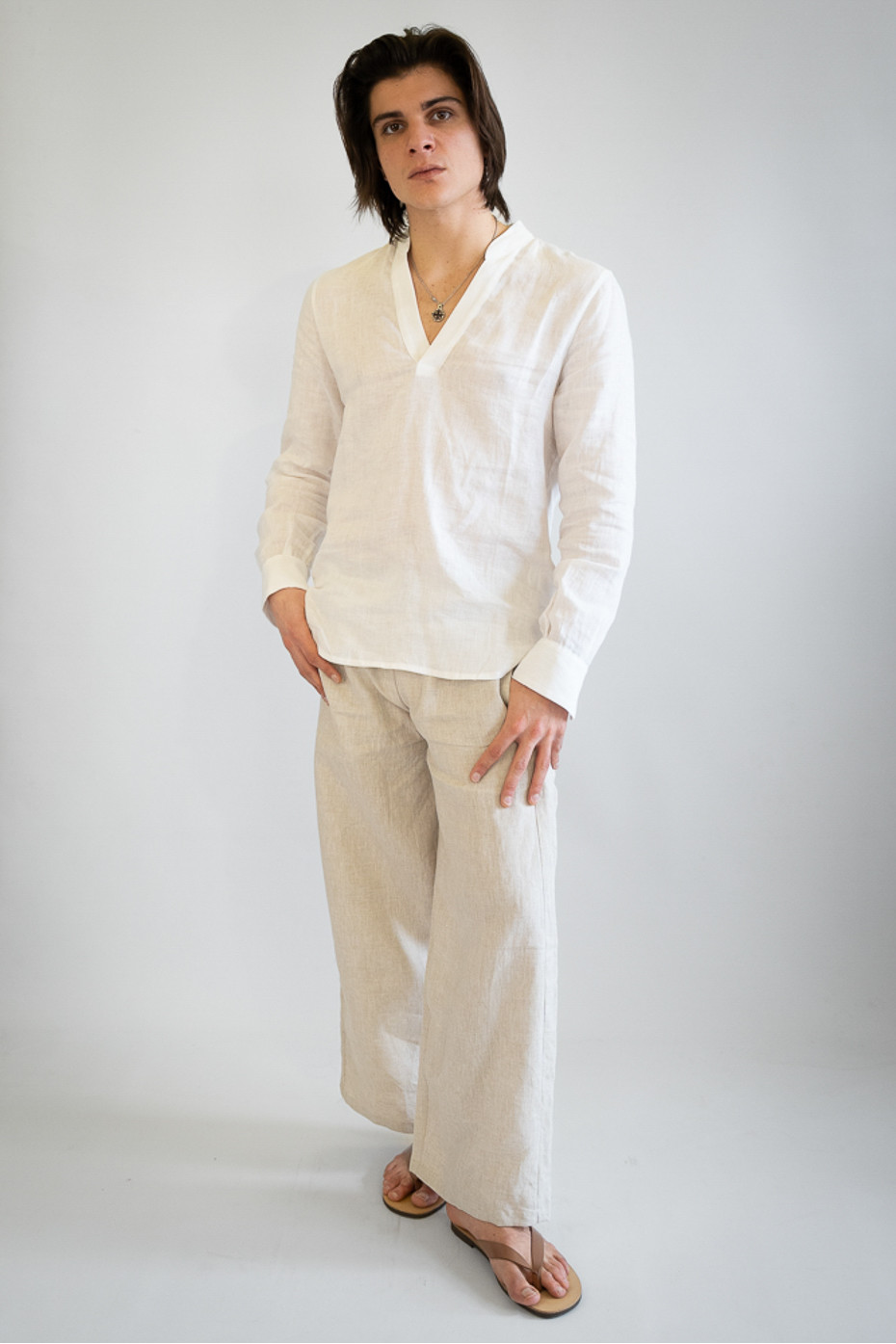 Pantalone sartoriale puro lino Grottaglie