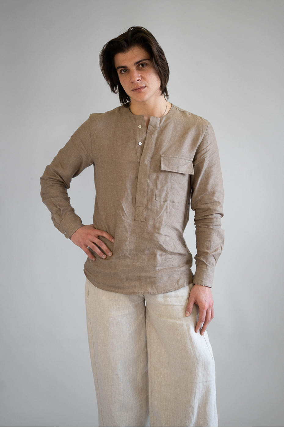 Pantalone sartoriale puro lino Grottaglie