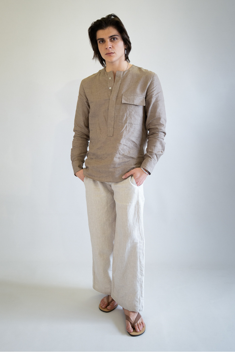 Pantalone sartoriale puro lino Grottaglie