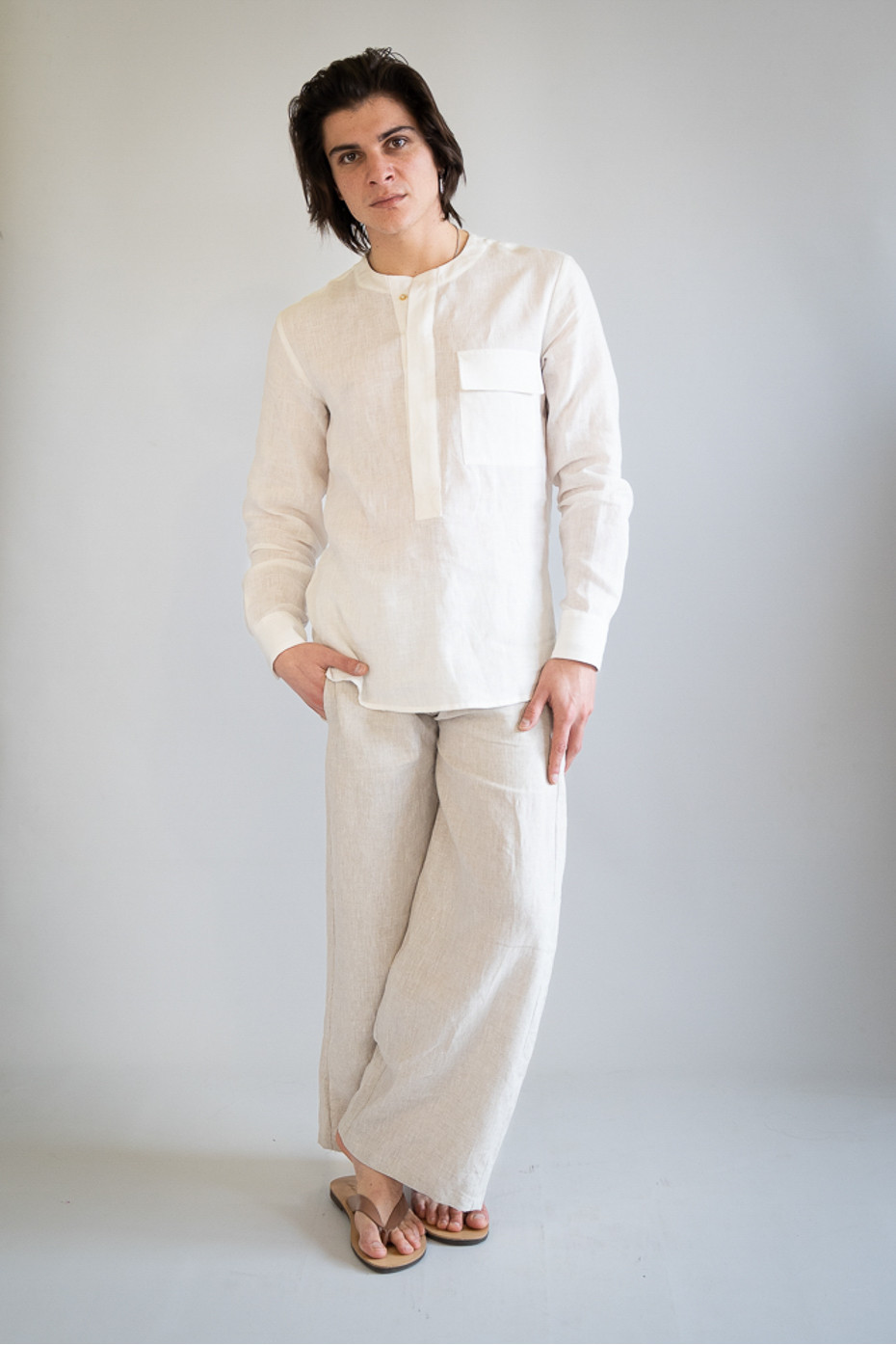 Pantalone sartoriale puro lino Grottaglie