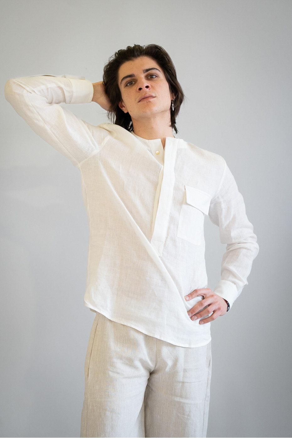 Pantalone sartoriale puro lino Grottaglie