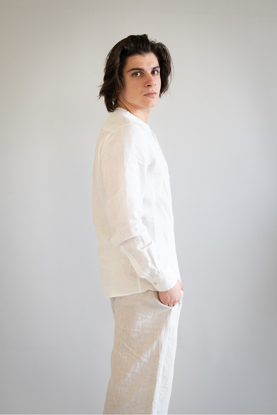 Pantalone sartoriale puro lino Grottaglie