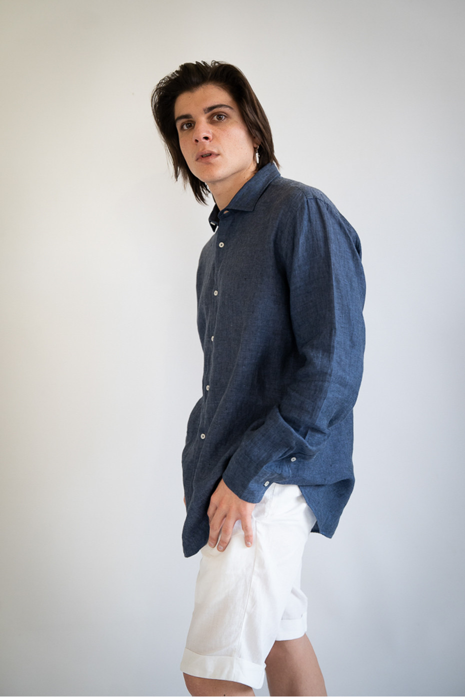 Bermuda sartoriale puro lino Carpari