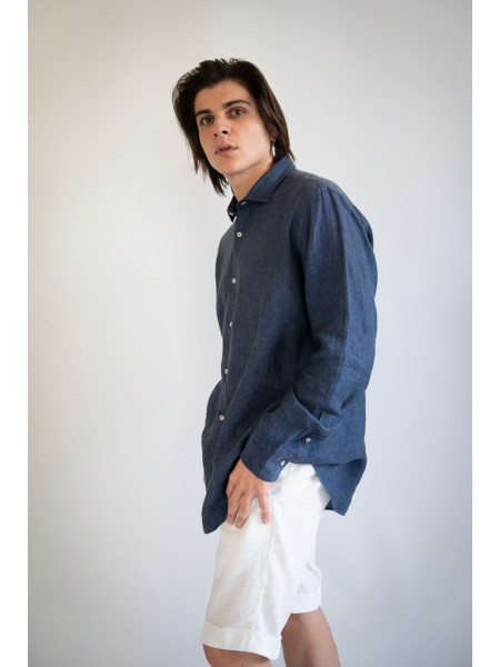 Bermuda sartoriale puro lino Carpari