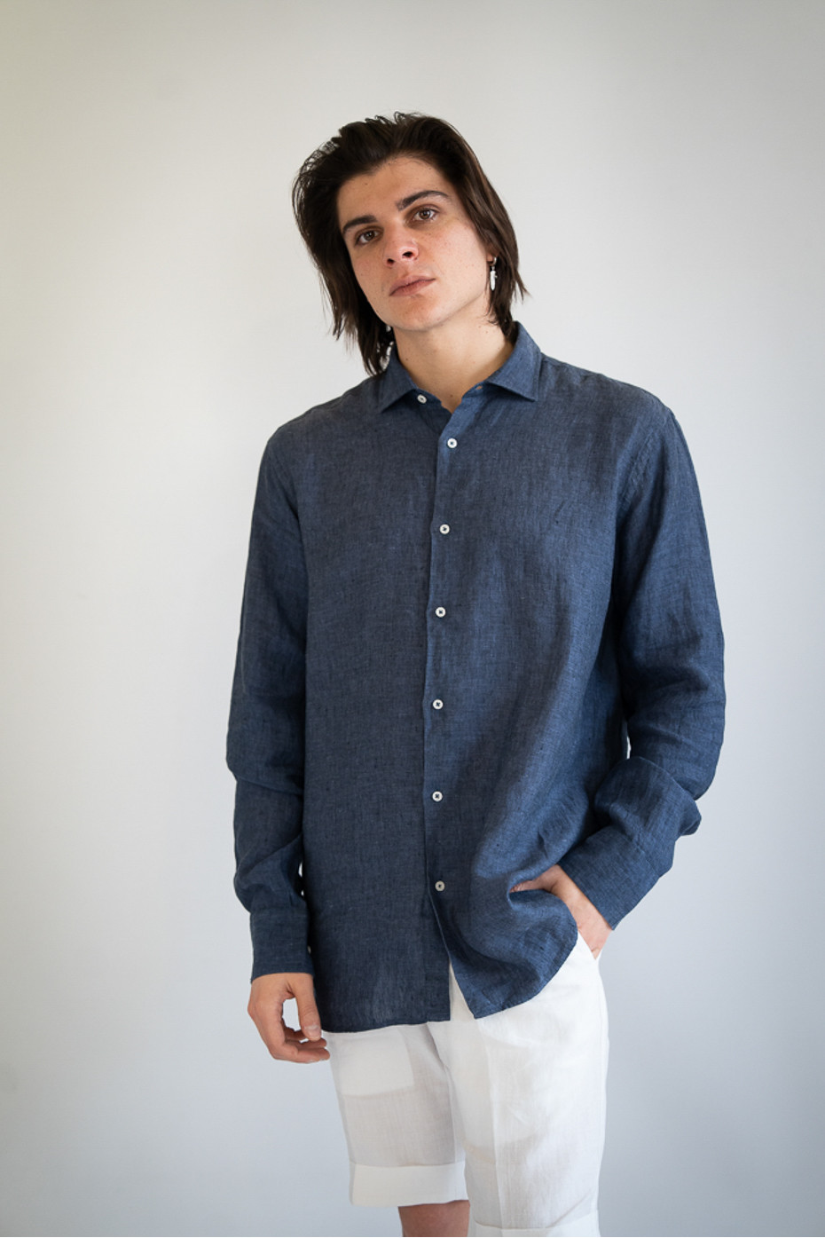 Bermuda sartoriale puro lino Carpari