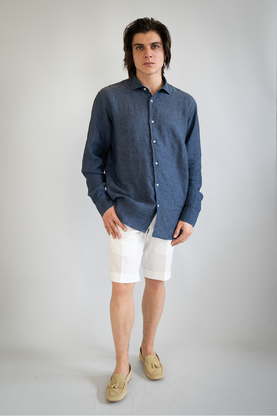 Bermuda sartoriale puro lino Carpari