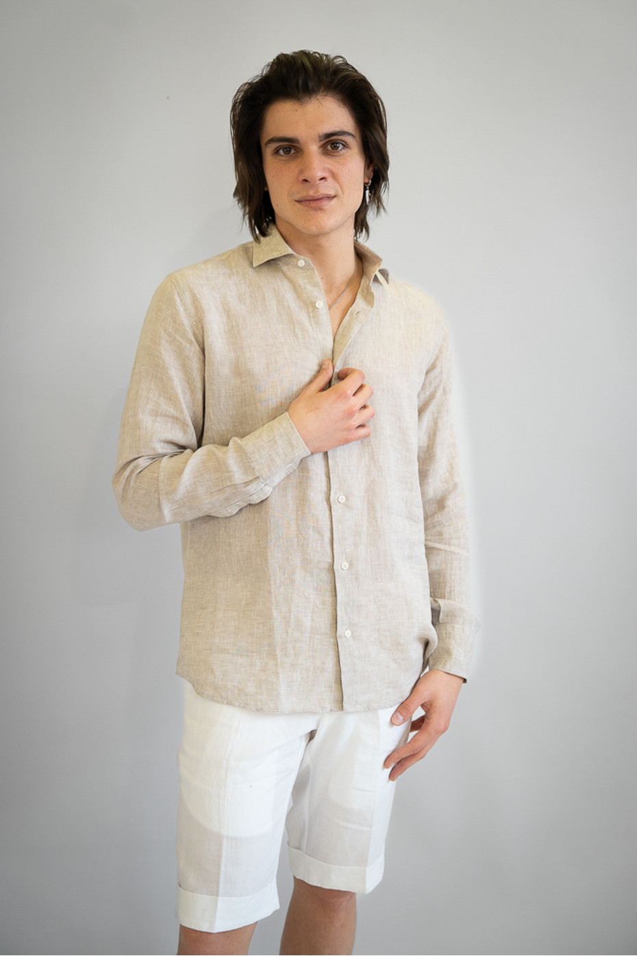 Bermuda sartoriale puro lino Carpari