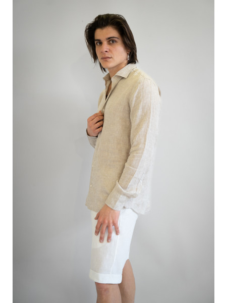 Bermuda sartoriale puro lino Carpari