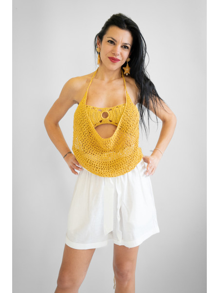 Top fatto a mano ad uncinetto crochet Palombaio