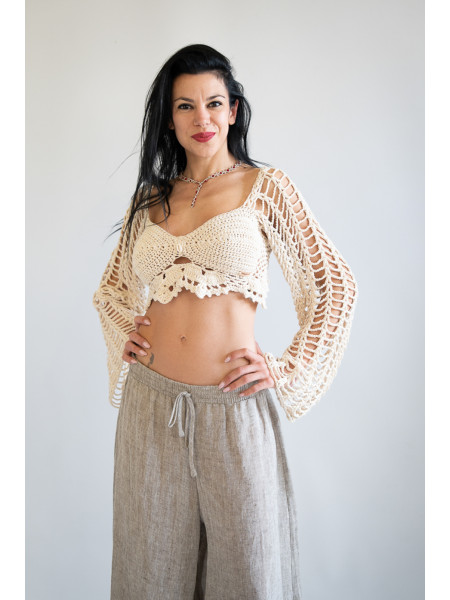 Top fatto a mano ad uncinetto crochet Sant'Isidoro