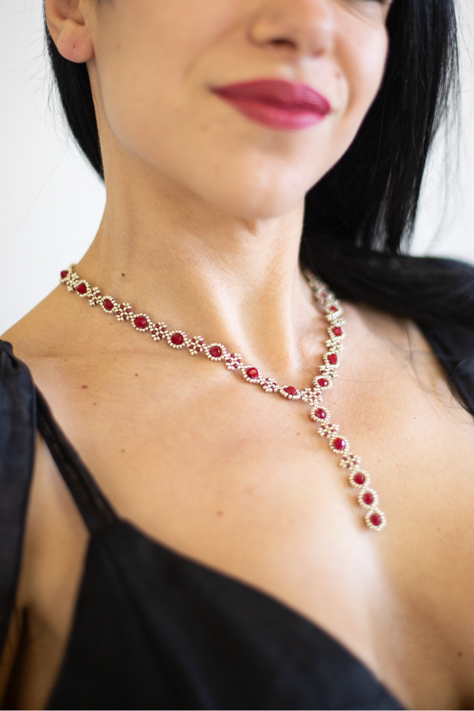 Collana gioielli tessili fatti a mano Carmiano