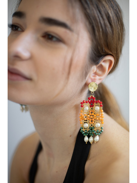 Orecchini gioielli tessili fatti a mano Metaponto