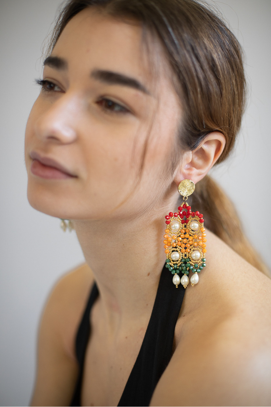 Orecchini gioielli tessili fatti a mano Metaponto