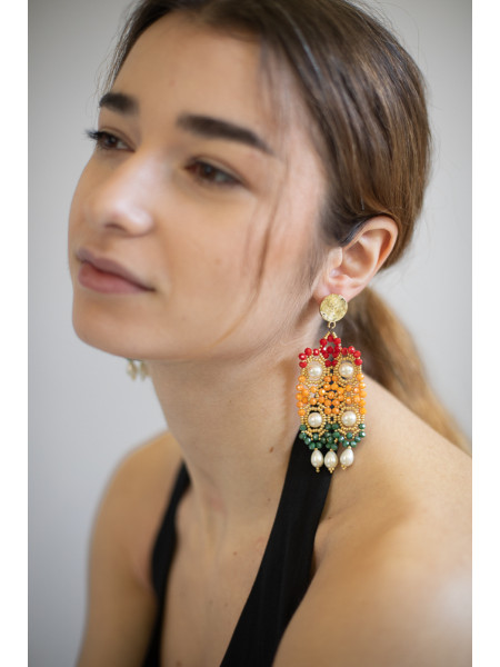 Orecchini gioielli tessili fatti a mano Metaponto