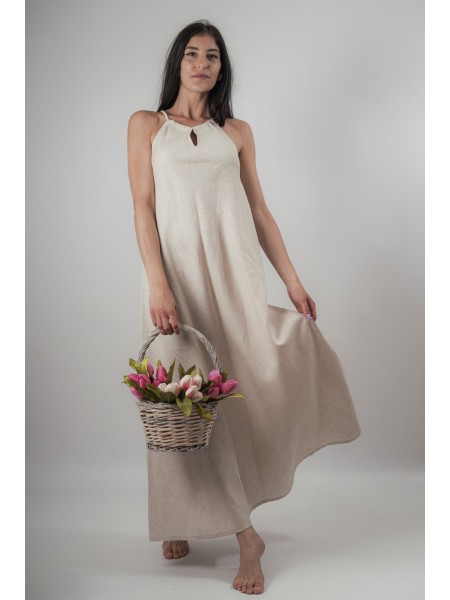 Abito sartoriale puro lino taglio a sbieco San Cataldo maxi