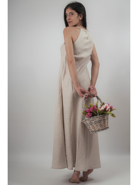 Abito sartoriale puro lino taglio a sbieco San Cataldo maxi