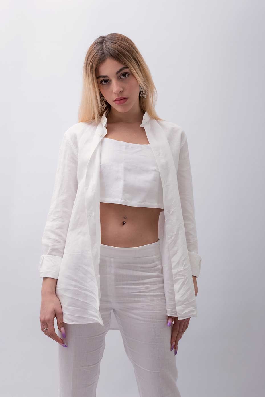 Camicia sartoriale puro lino made in Italy...