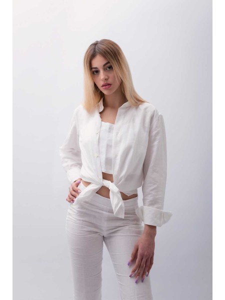 Camicia sartoriale puro lino made in Italy Otranto coreana