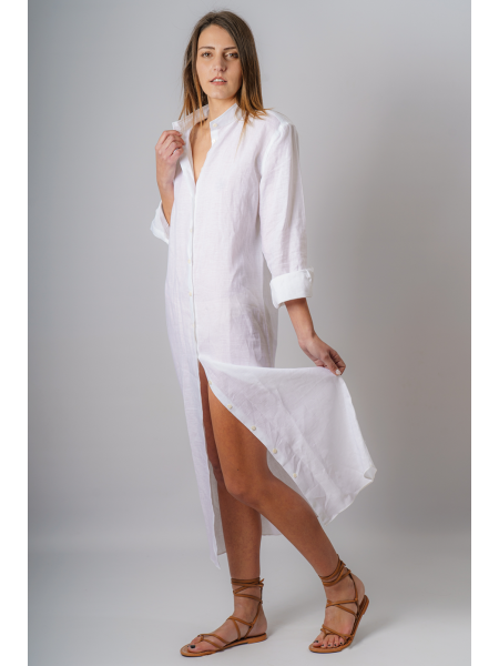 Camicione sartoriale puro lino made in Italy Otranto coreano
