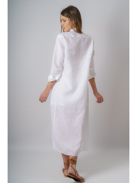 Camicione sartoriale puro lino made in Italy Otranto coreano