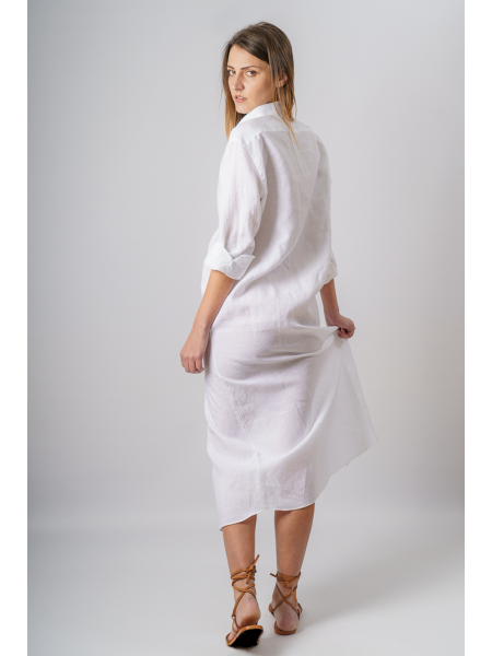 Camicione sartoriale puro lino made in Italy Otranto coreano