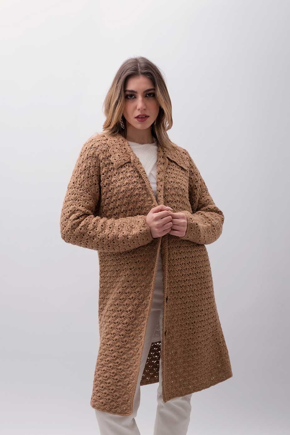Cappotto lana fatto a mano ad uncinetto crochet Latiano