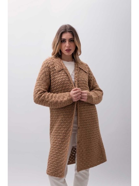 Cappotto lana fatto a mano ad uncinetto crochet Latiano