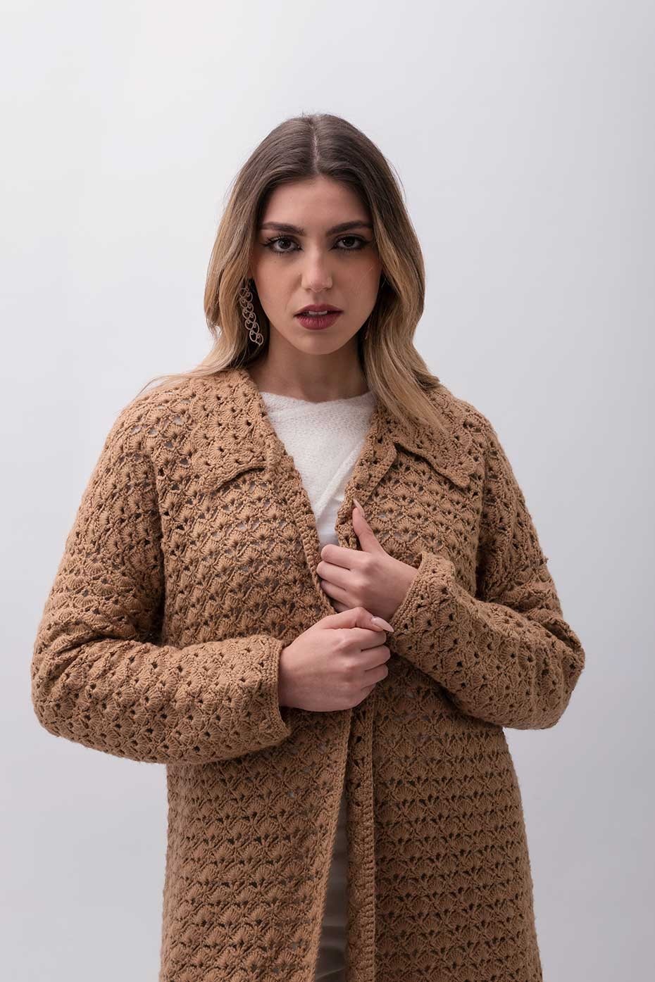 Cappotto lana fatto a mano ad uncinetto crochet...