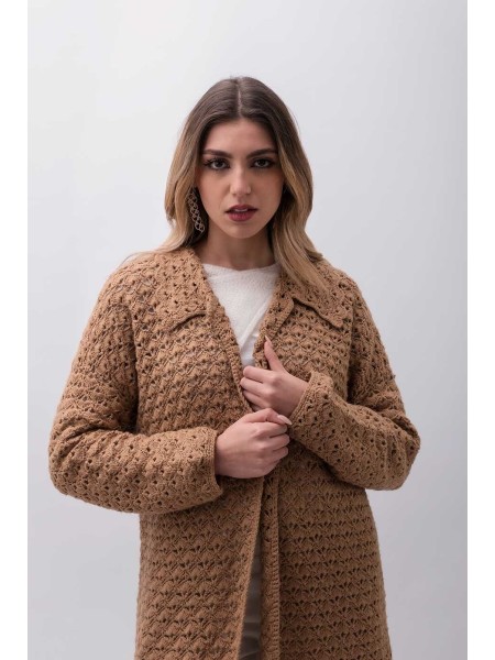 Cappotto lana fatto a mano ad uncinetto crochet Latiano