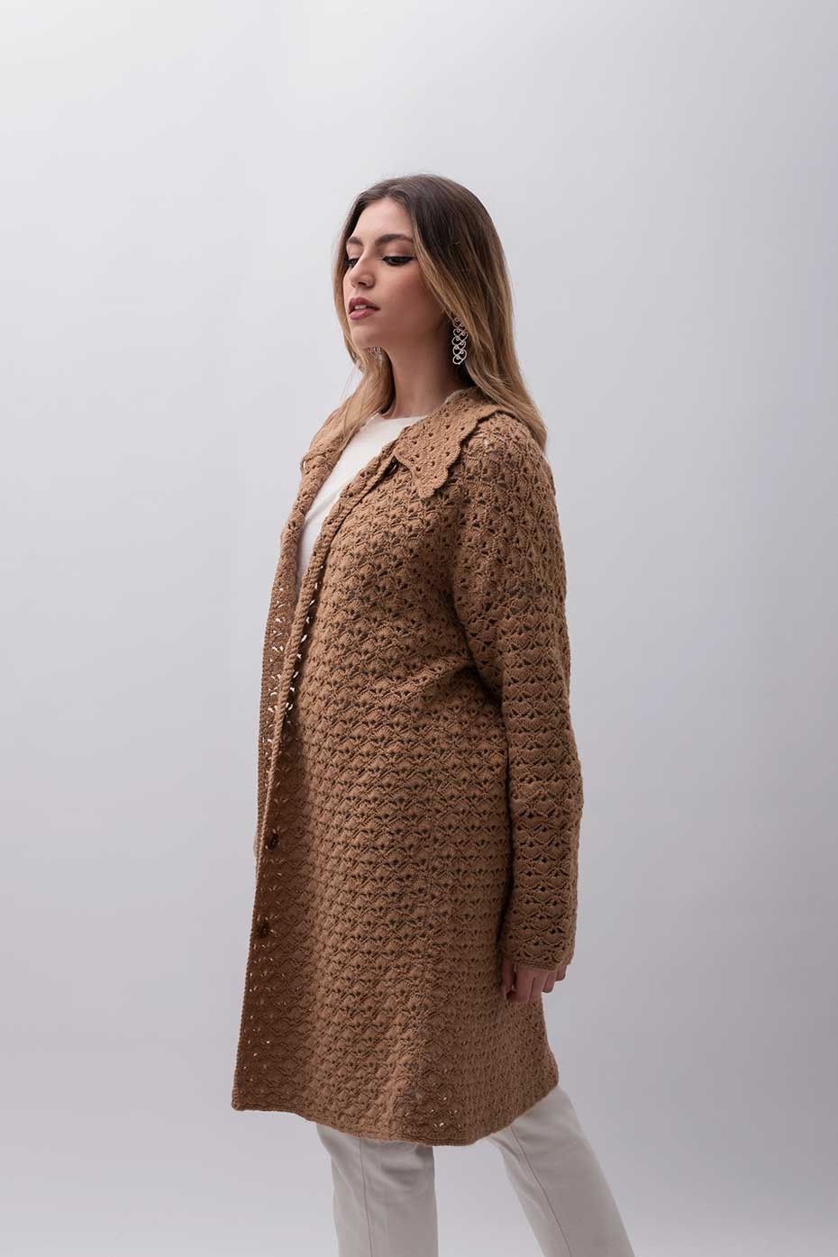 Cappotto lana fatto a mano ad uncinetto crochet...